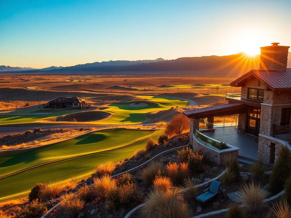 Upscale golf resort villa surrounded by high desert landscape in Eagle Crest, Oregon
