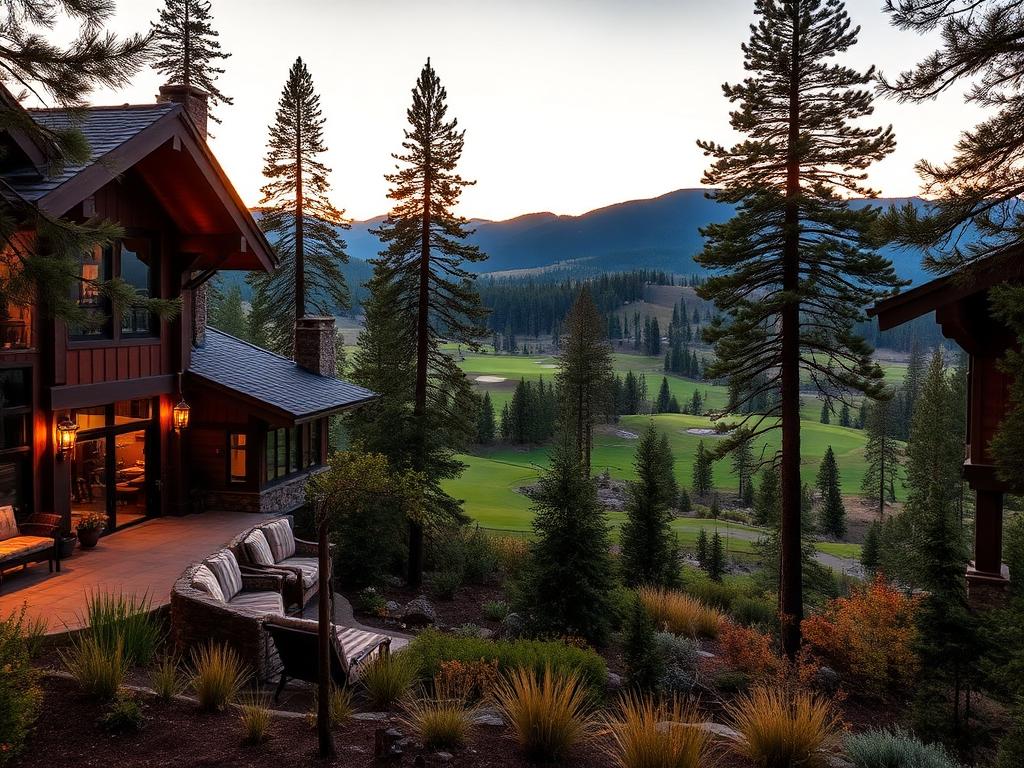 Luxury mountain resort home overlooking golf fairways in Sunriver, Oregon